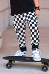 Black and White Checkered Joggers