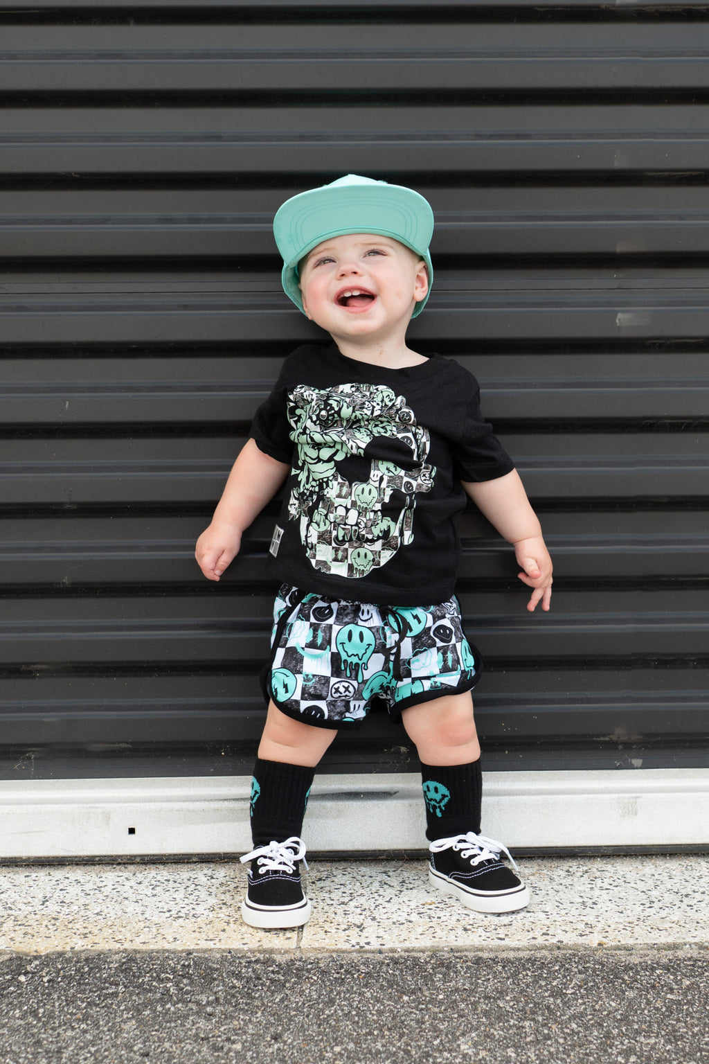 Aqua Smiley Collab - Track Shorts