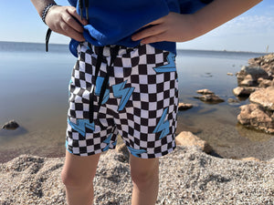 Checkered Swim Trunks