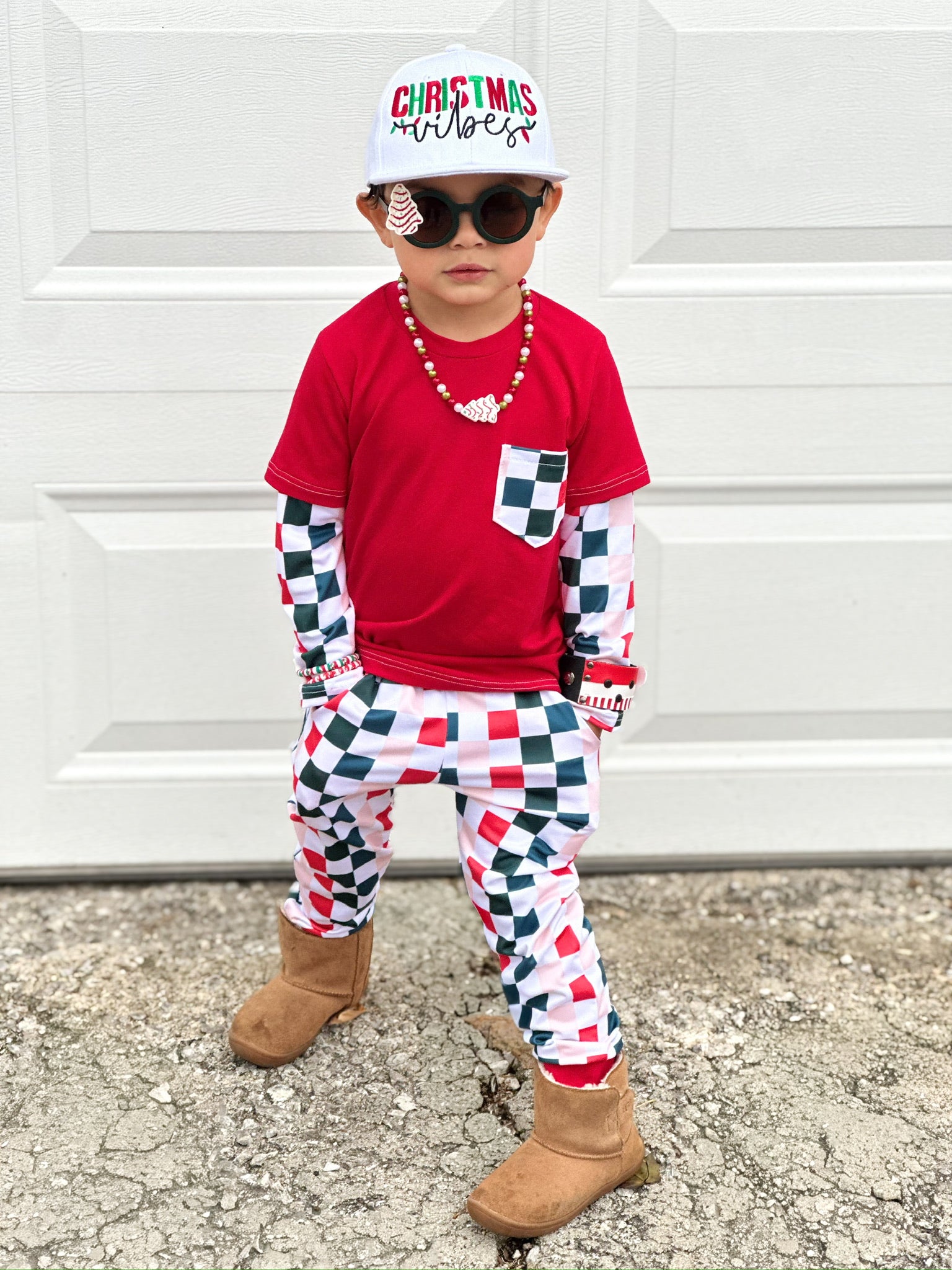 Checkered Christmas Joggers