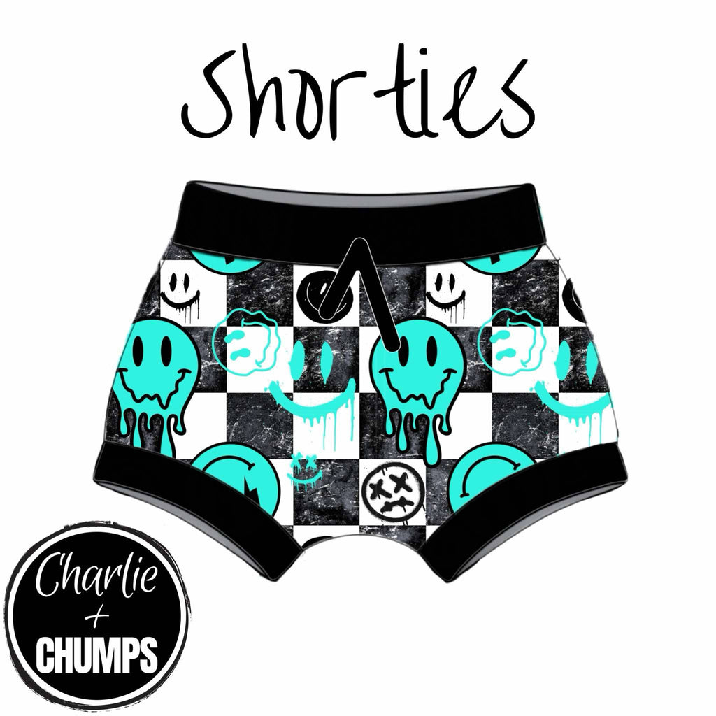 Aqua Smiley Collab - Shorties