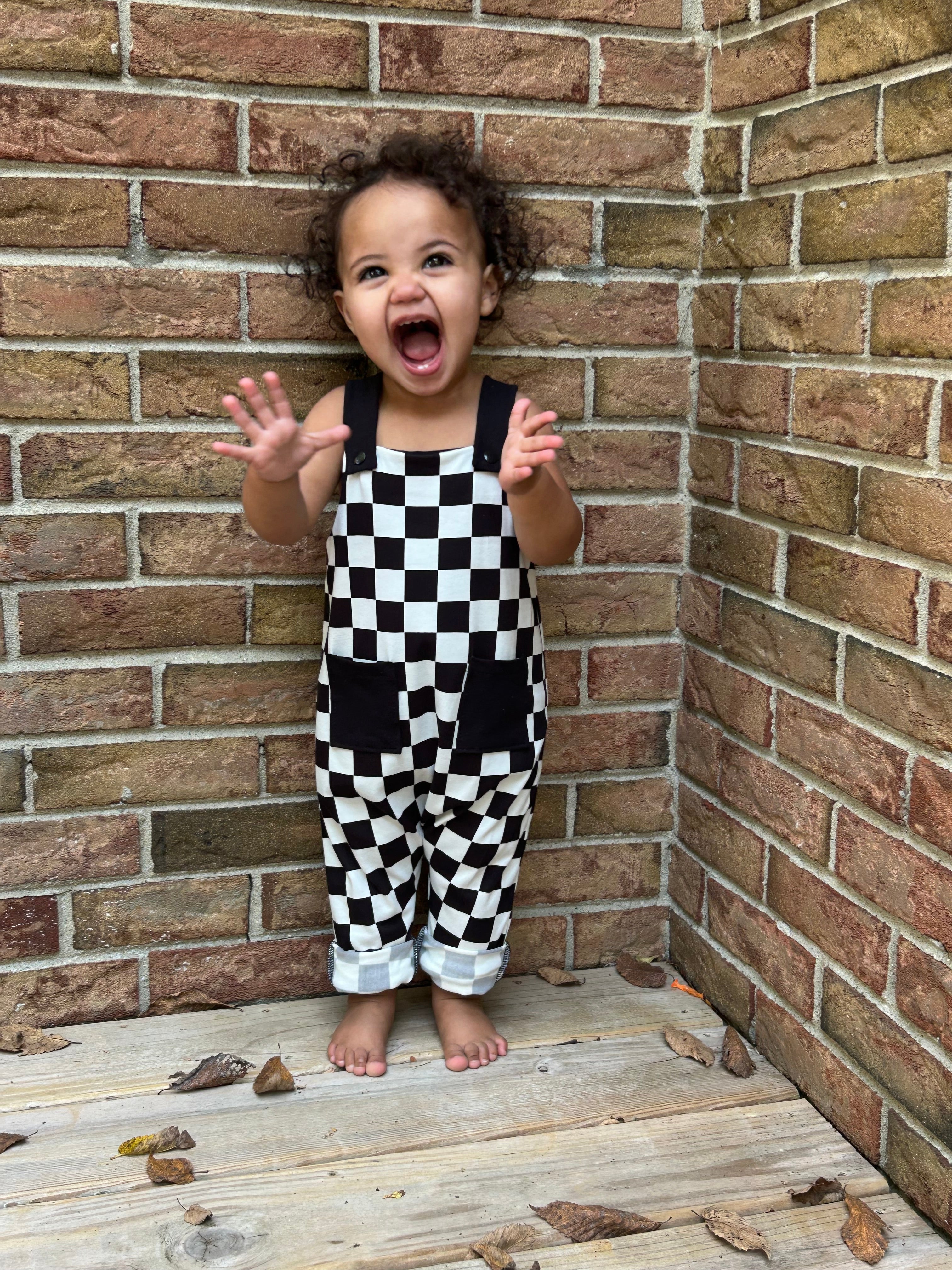 Checkered Overalls
