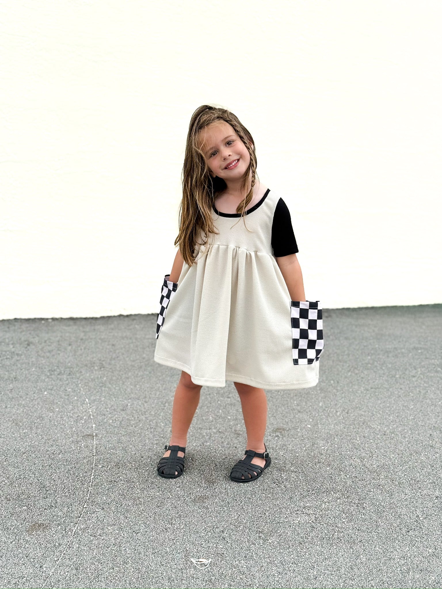 Waffle Knit Pocket Dress