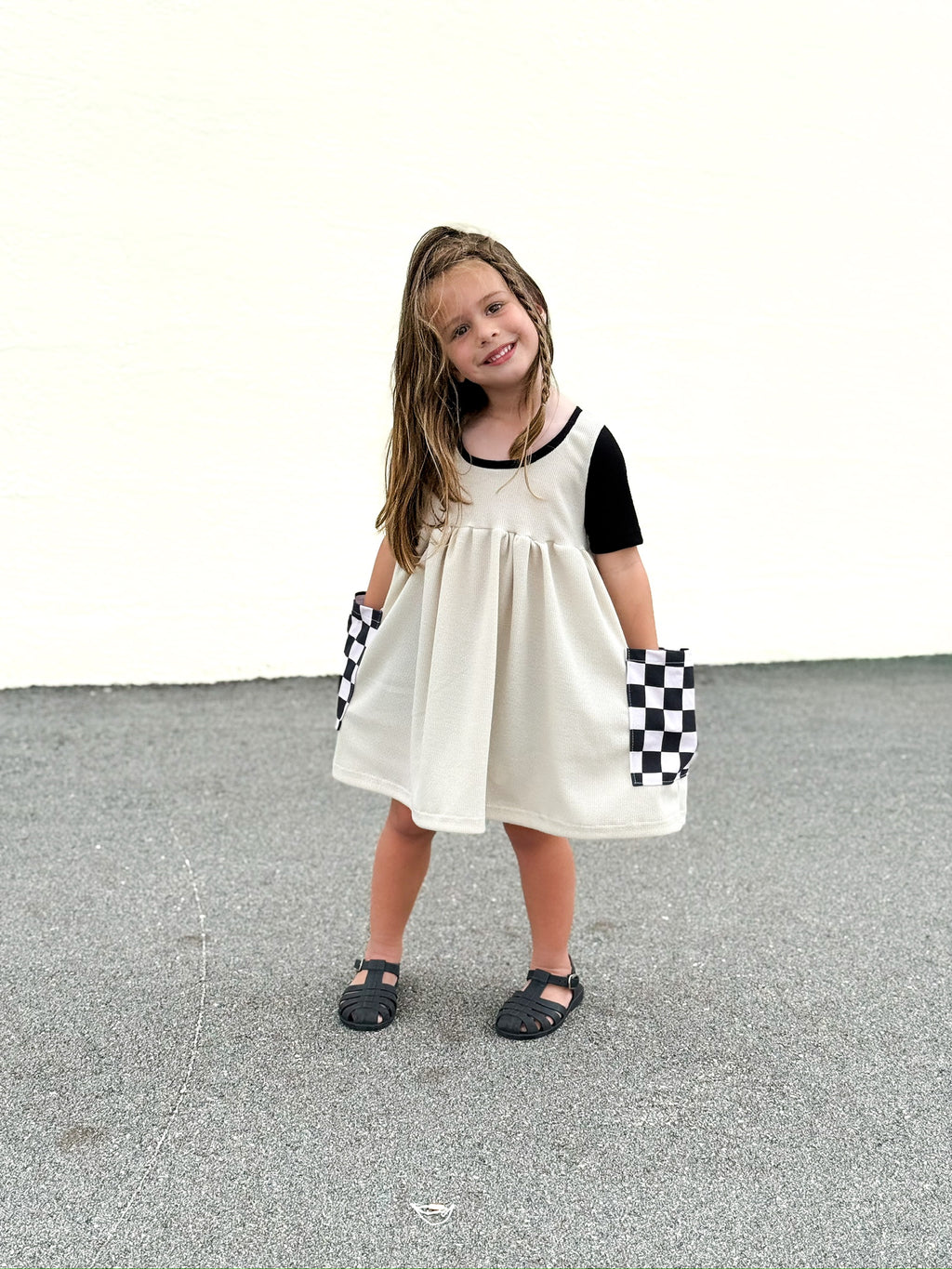 Waffle Knit Pocket Dress