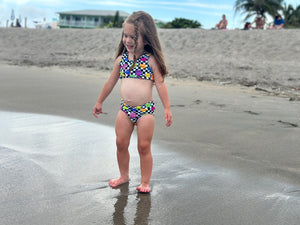 Checkered Smiley Bikini