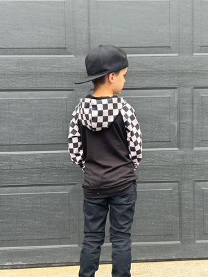 Black/Tan Checkered Hoodie - several styles available