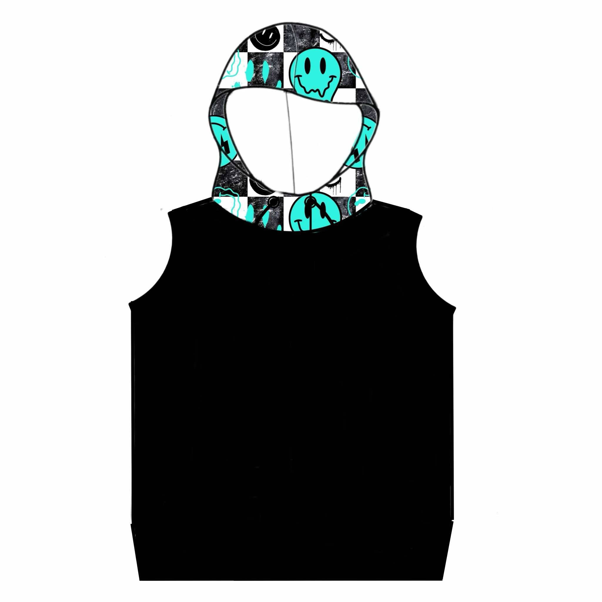 Aqua Smiley Collab - Hooded Vest
