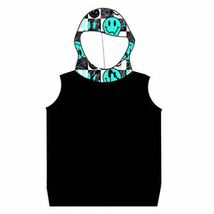 Aqua Smiley Collab - Hooded Vest