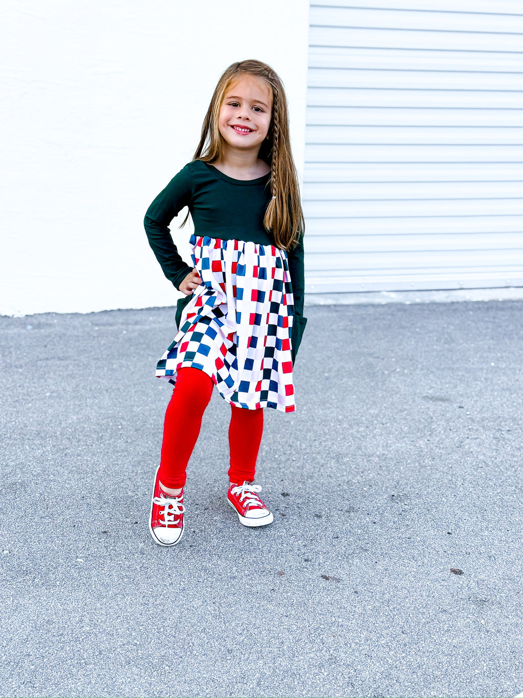 Checkered Christmas Dress