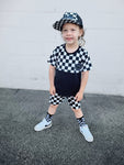 Black and White Checkered Shorts