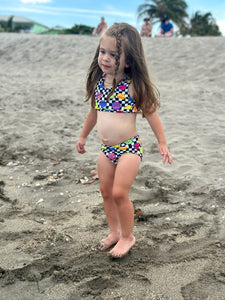 Checkered Smiley Bikini