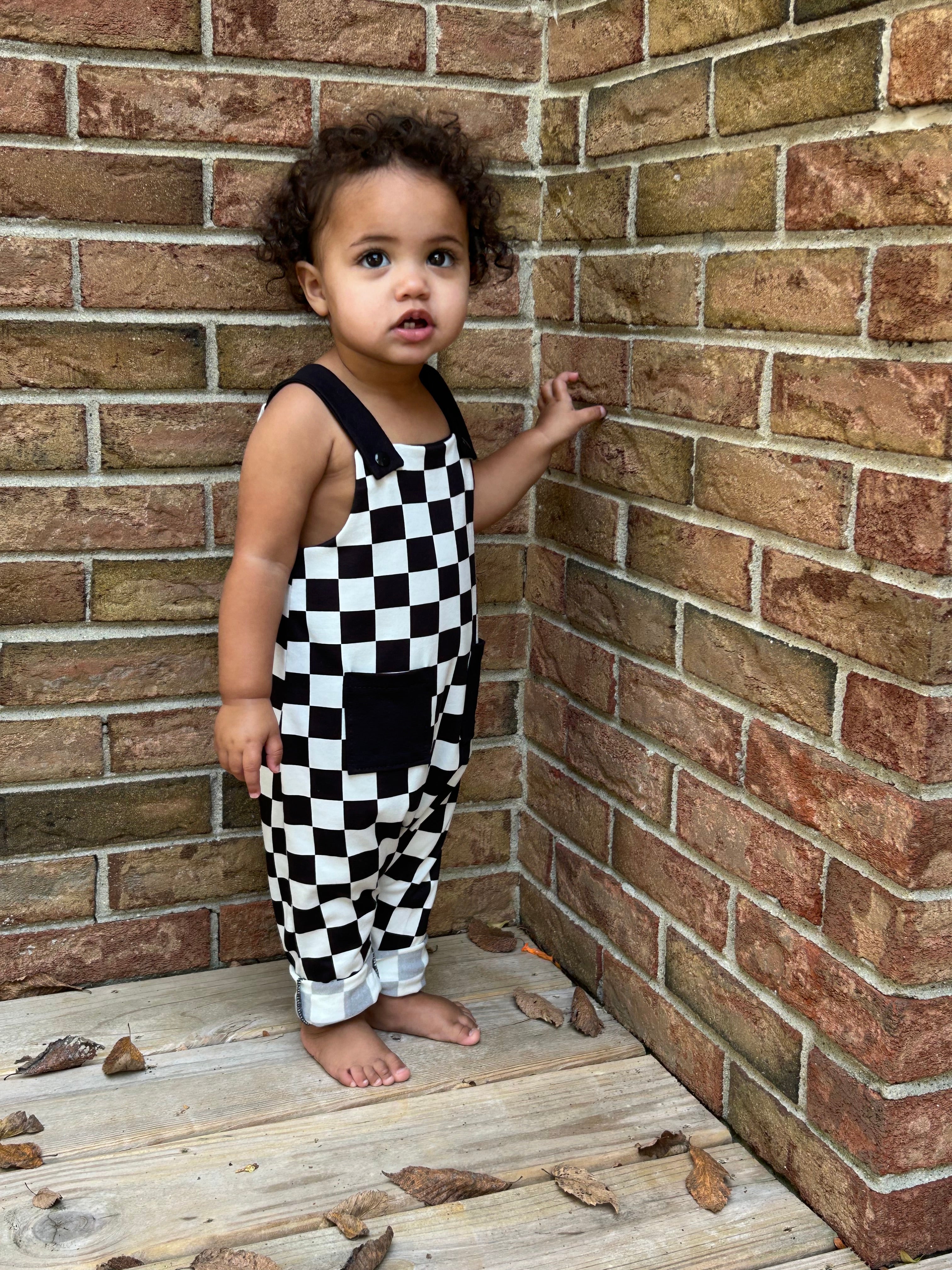 Checkered Overalls