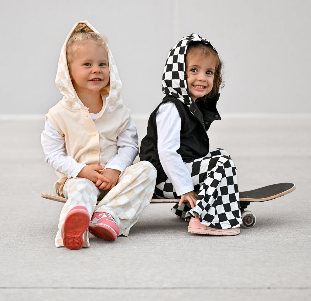 Checkered Vest - Hooded