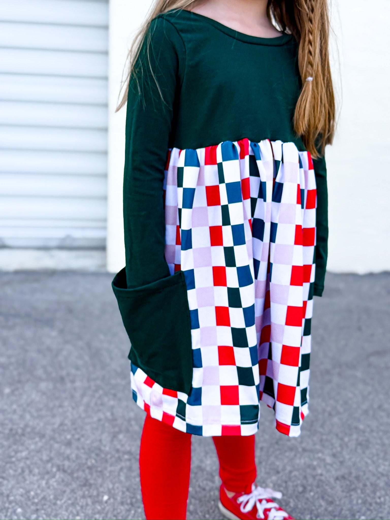 Checkered Christmas Dress