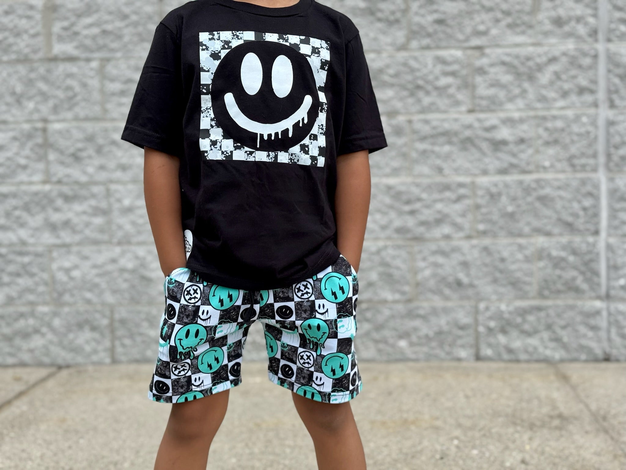 Aqua Smiley Collab - Pocket Shorts