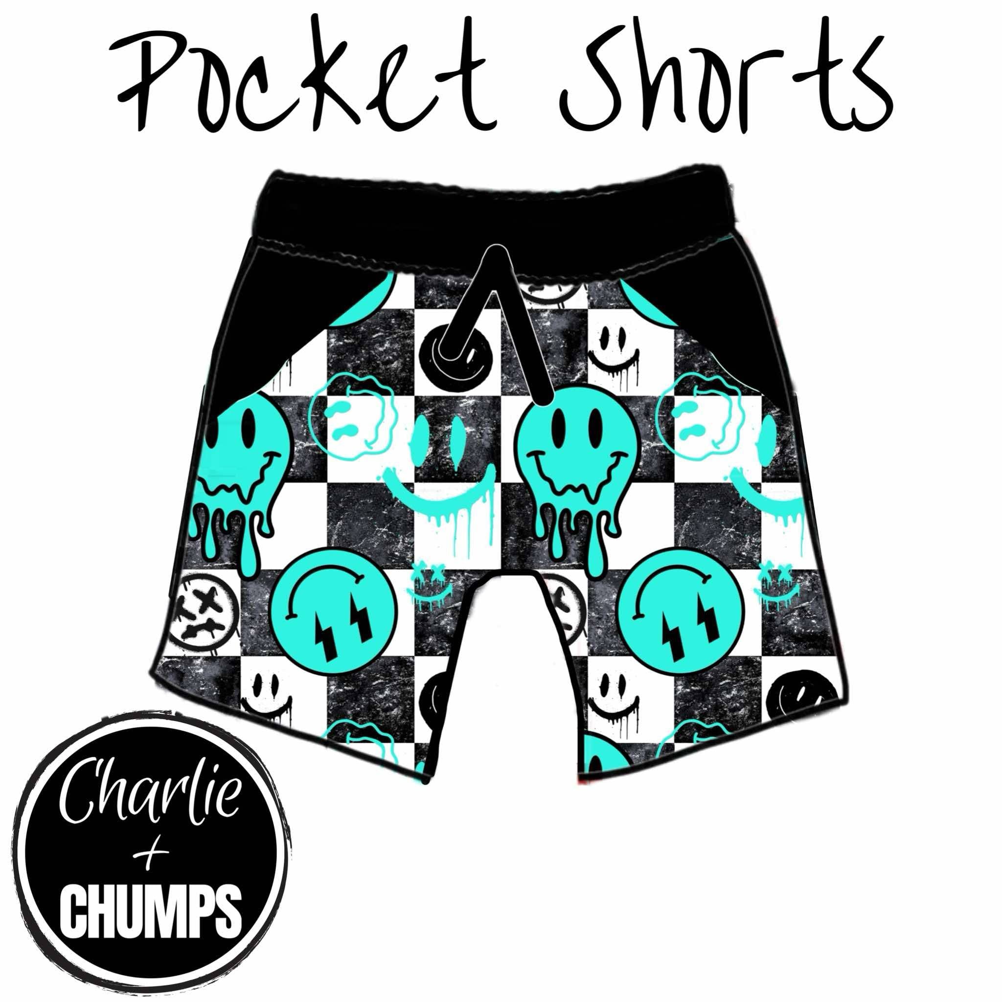 Aqua Smiley Collab - Pocket Shorts