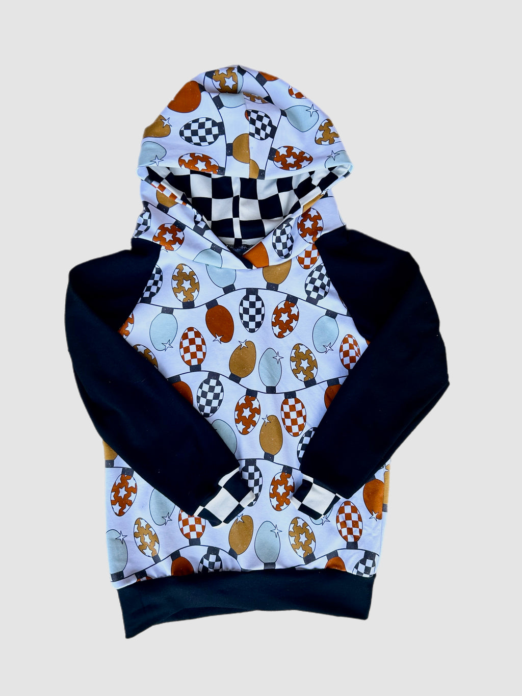 Checkered Lights Hoodie - Black