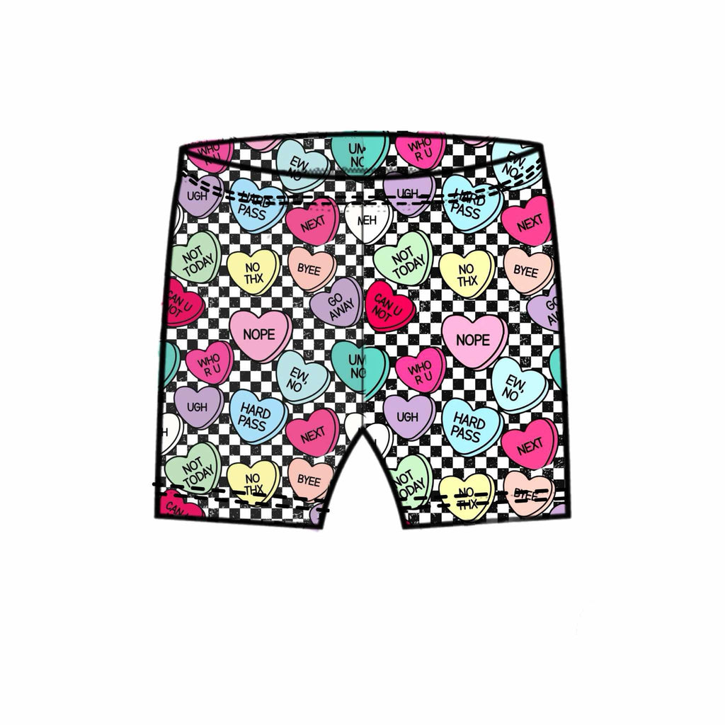 Anti Valentines Biker Shorts