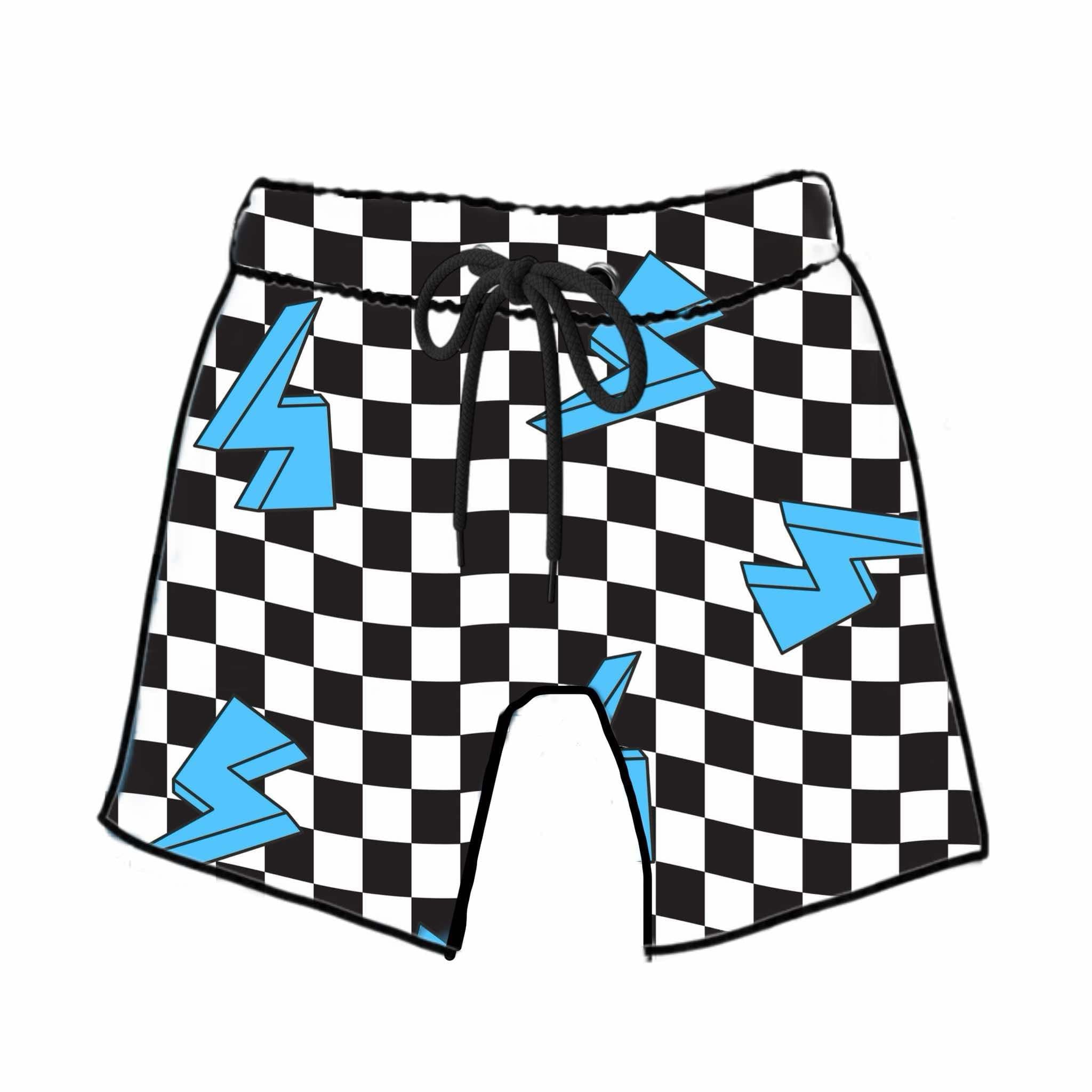 Checkered Swim Trunks