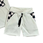 Waffle Knit  Pocket Shorts - Cream