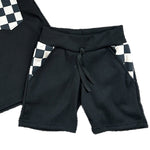 Waffle Knit  Pocket Shorts - Black