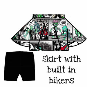 Monster Mash Collab Skater Skirt