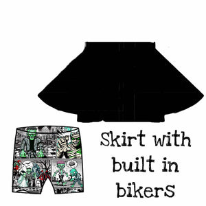 Monster Mash Collab Skater Skirt