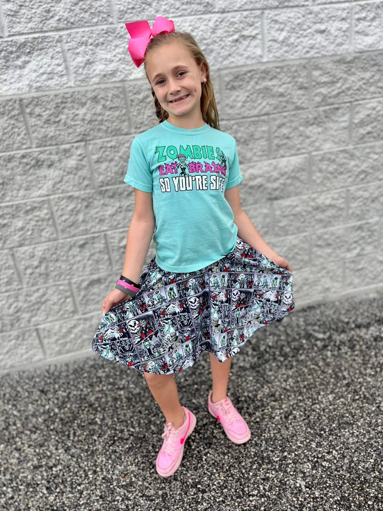 Monster Mash Collab Skater Skirt