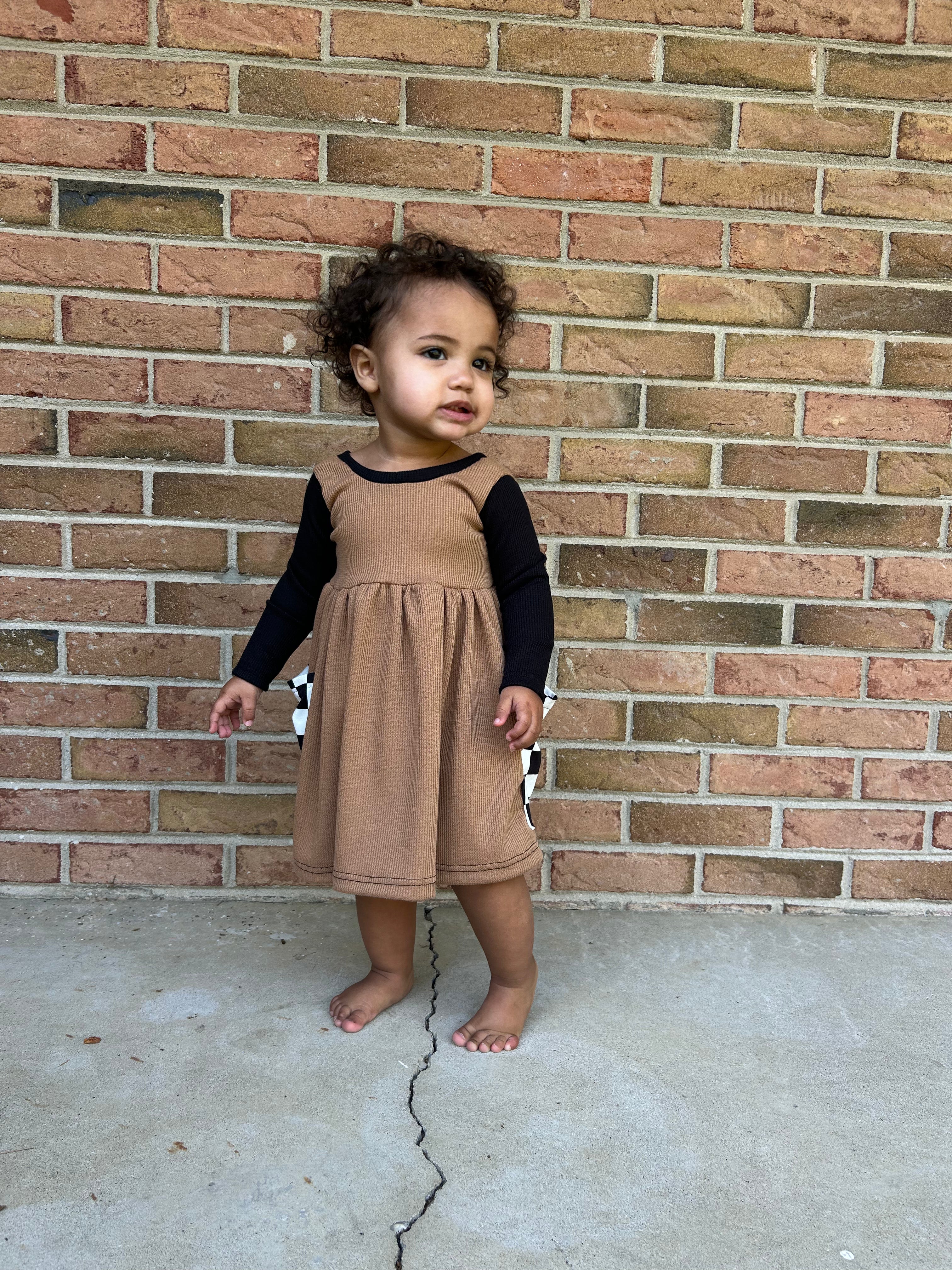 Waffle Knit Pocket Dress