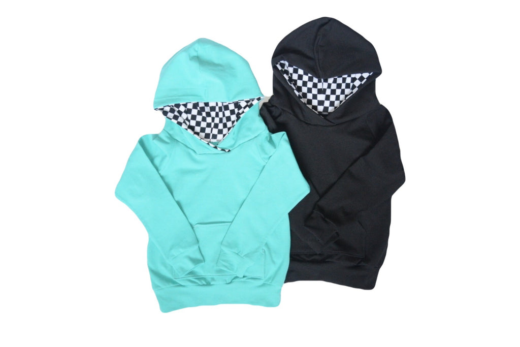 Checkered Accent Hoodie