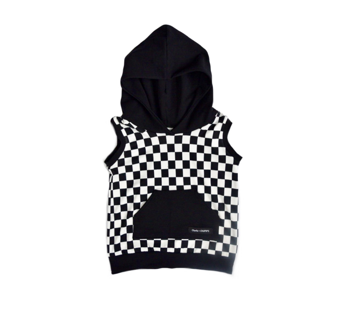 Checkered Hooded Sweatshirt