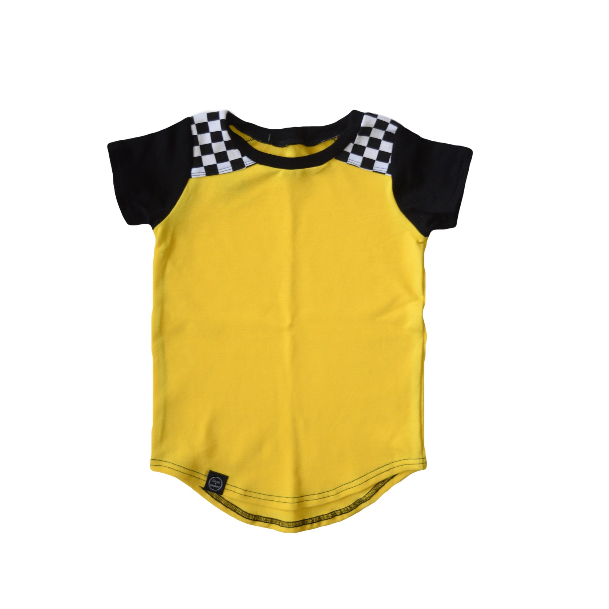 Yellow Checkered Detail T-Shirt